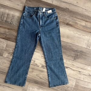 JCREW Mid-Rise Cropped Relaxed Kickout Jean, Elaine Wash, size 27